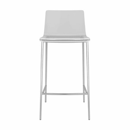 GFANCY FIXTURES Contemporary Acrylic & Nickel Counter Stools Clear - Set of 2 GF3102190